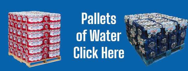 Click to see pallets of bottled water in Dallas, Ft Worth TX and surrounding areas